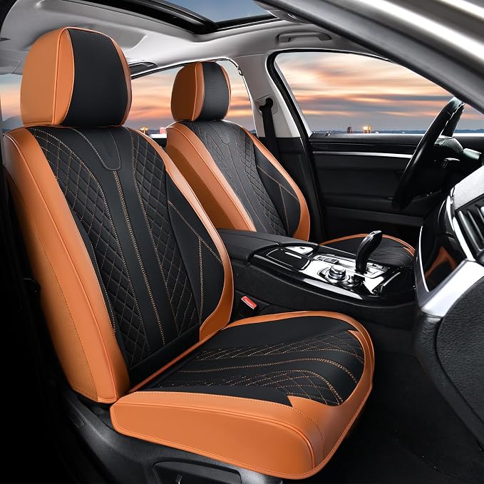 Universal Seat Covers — Full Set — Brown / Black
