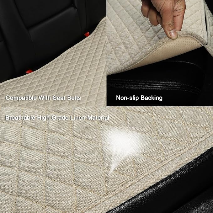 Universal Fabric Seat Covers — Beige
