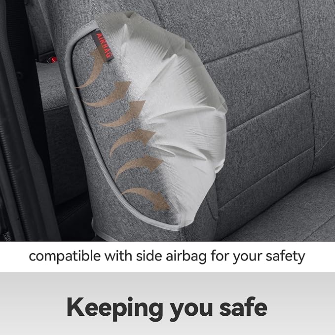 Fabric Seat Covers for Toyota Tacoma — Full Set — Gray