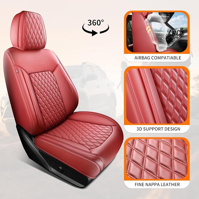 Universal Seat Covers — Red / Burgundy