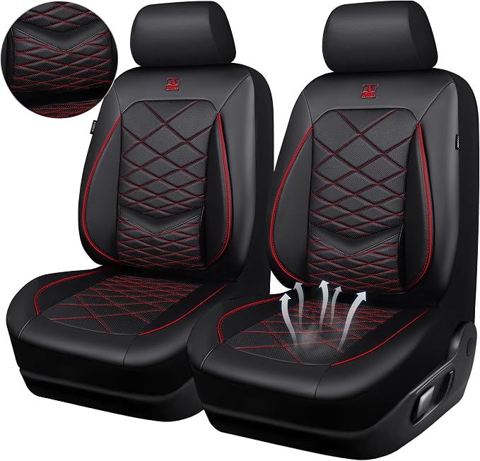 Universal Seat Covers — Front Seat — Black / Red