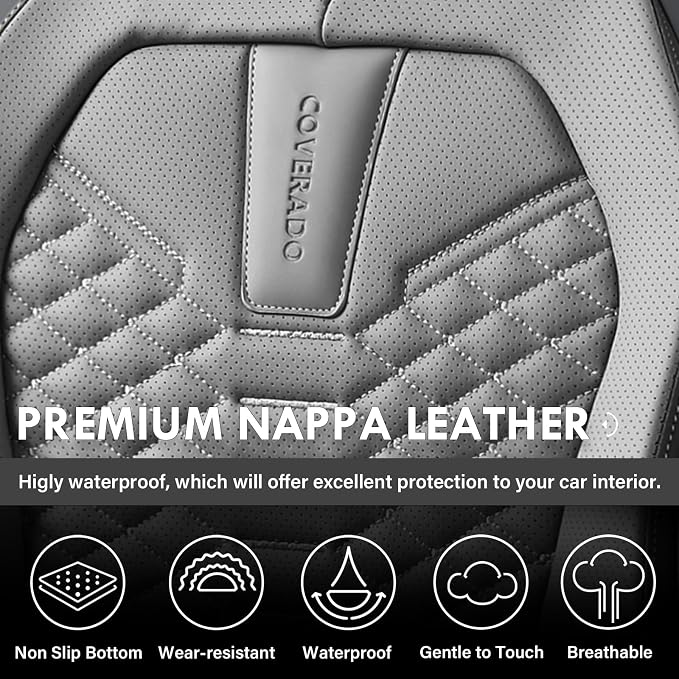 Universal Seat Covers — Full Set — Black / Gray
