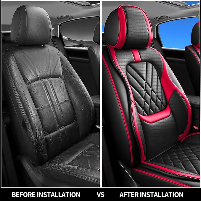 Seat Covers for Nissan Maxima — Full Set — Red