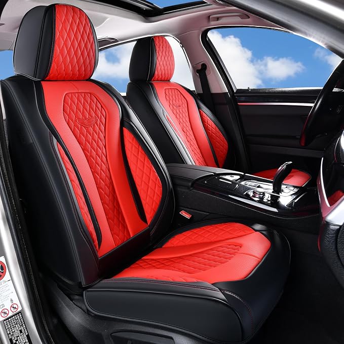 Universal Seat Covers — Full Set — Red