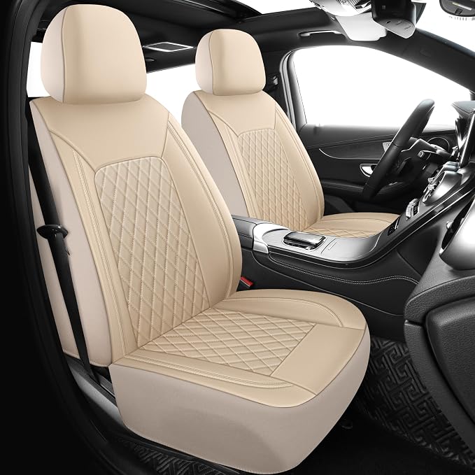 Universal Faux Leather Seat Covers — Front Seat