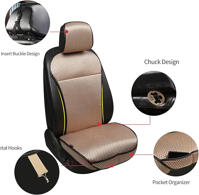 Universal Seat Covers — Front Seat — Beige
