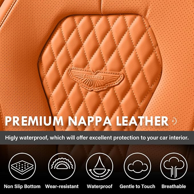 Universal Seat Covers — Full Set — Orange