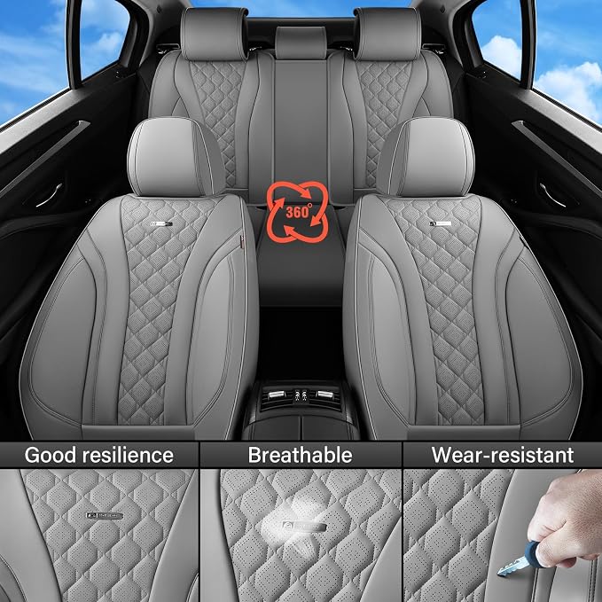 Universal Seat Covers — Full Set — Gray