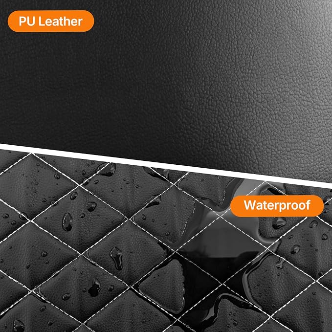 Universal Faux Leather Seat Covers — Front Seat — Black / White