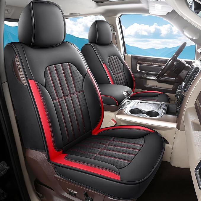 Seat Covers for Multiple Vehicles — Front Seat — Red