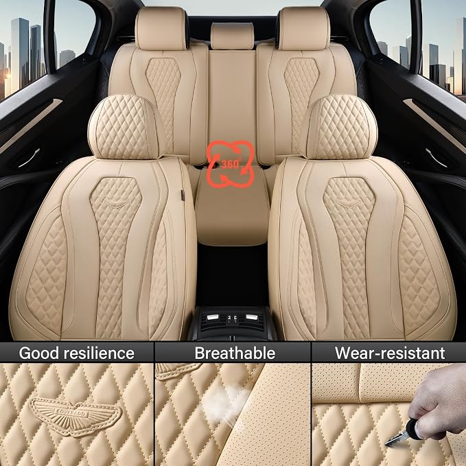 Universal Seat Covers — Full Set — Beige