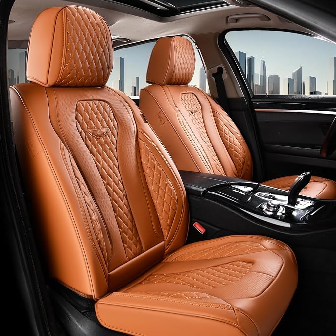 Universal Seat Covers — Full Set — Brown