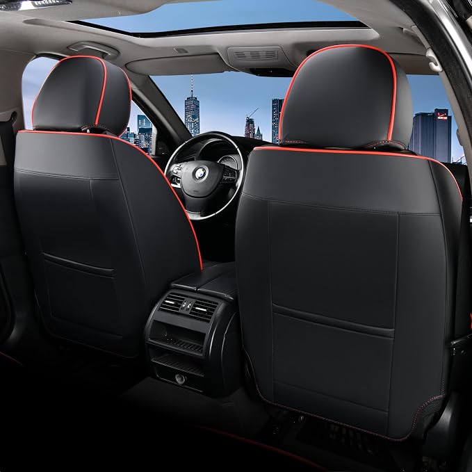 Universal Seat Covers — Front Seat — Black / Red