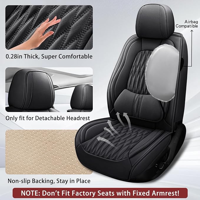 Universal Seat Covers — Full Set — Black