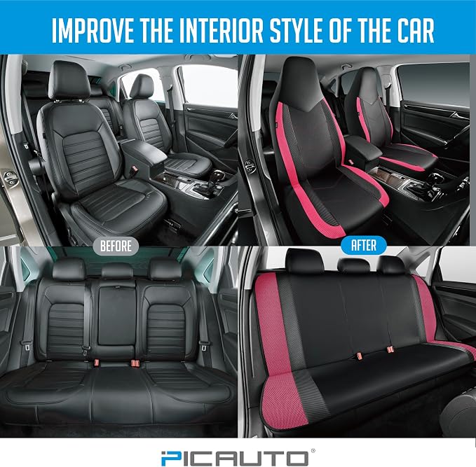 Universal Fabric Seat Covers — Full Set — Black