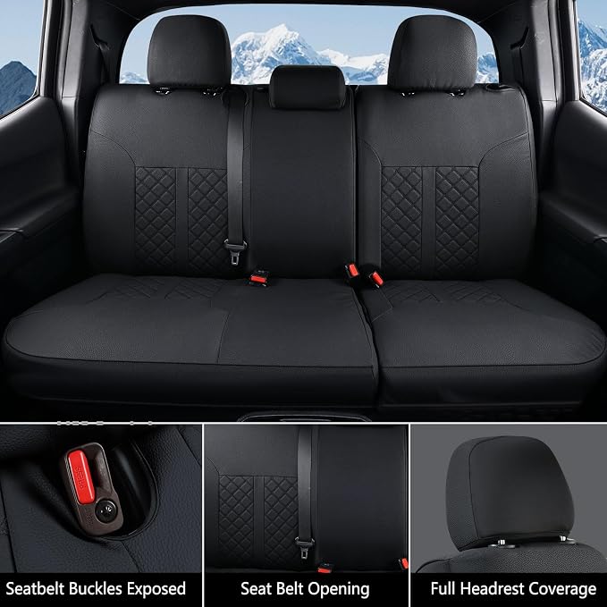 Seat Covers for Toyota Tacoma — Full Set — Black