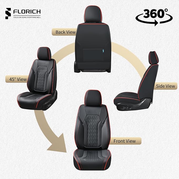 Universal Seat Covers — Full Set — Black / Beige
