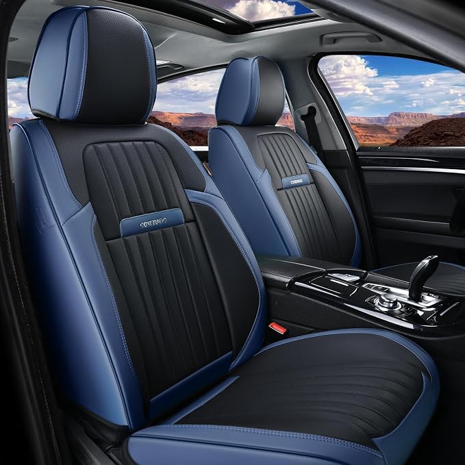 Universal Seat Covers — Full Set — Pink / Gray