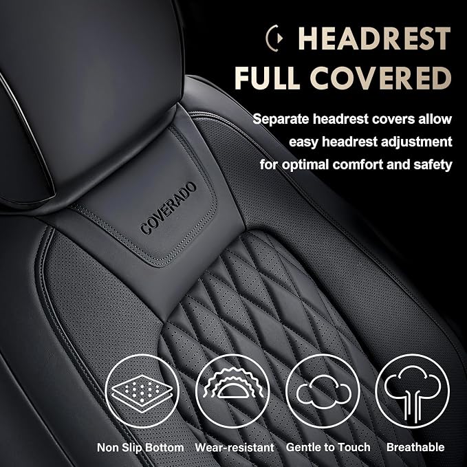 Seat Covers for Multiple Vehicles — Front Seat — Black