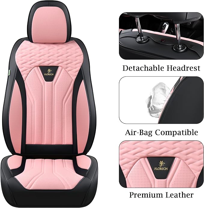 Universal Seat Covers — Full Set — Pink