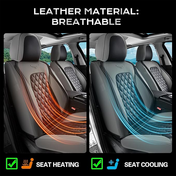 Universal Faux Leather Seat Covers — Full Set