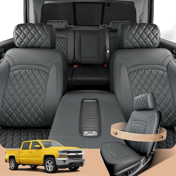 Seat Covers for Chevrolet Silverado / GMC Sierra — Full Set — Black