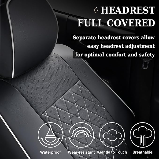 Seat Covers for Toyota Tacoma — Front Seat — White