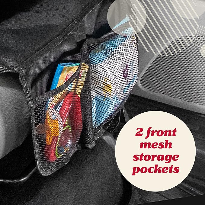Child Car Seat Protector — Black / Red
