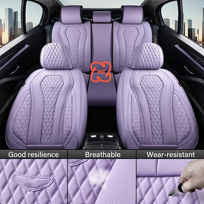 Universal Seat Covers — Full Set — Purple