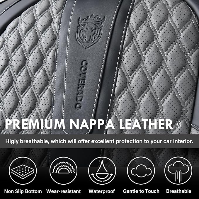 Universal Seat Covers — Full Set — Black / Gray