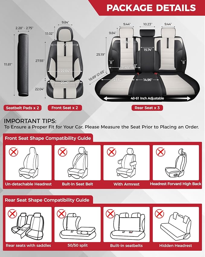 Universal Faux Leather Seat Covers