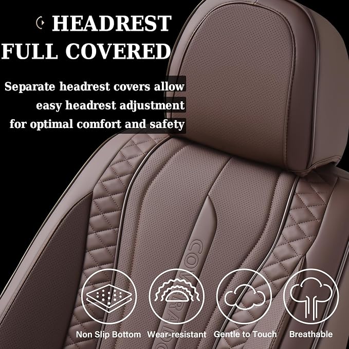 Universal Seat Covers — Front Seat — Coffee