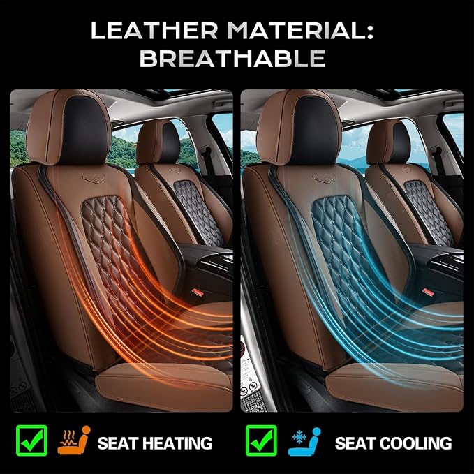 Universal Faux Leather Seat Covers — Full Set