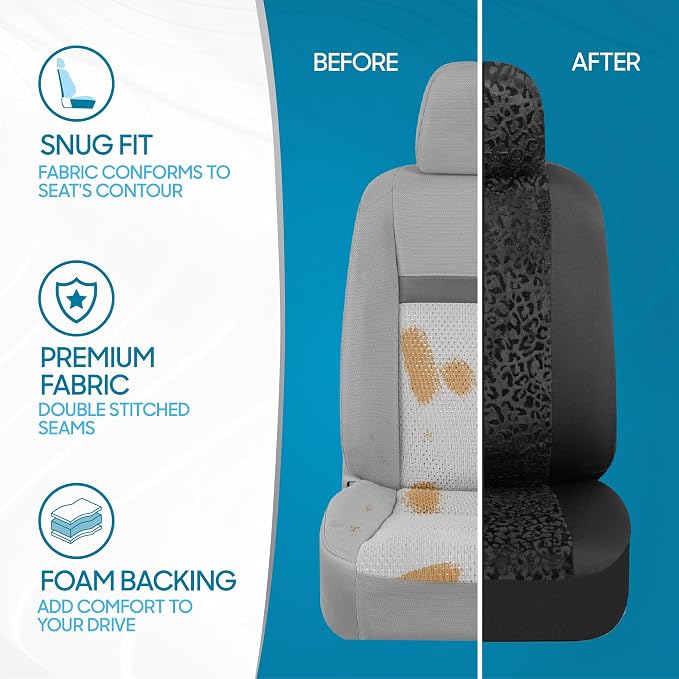Car Seat Covers — Front Seat — Black