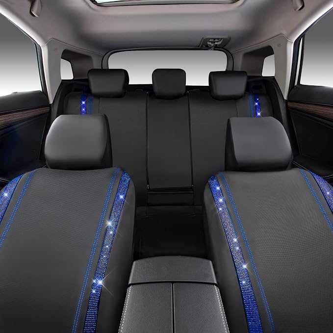 Universal Faux Leather Seat Covers — Full Set — Blue
