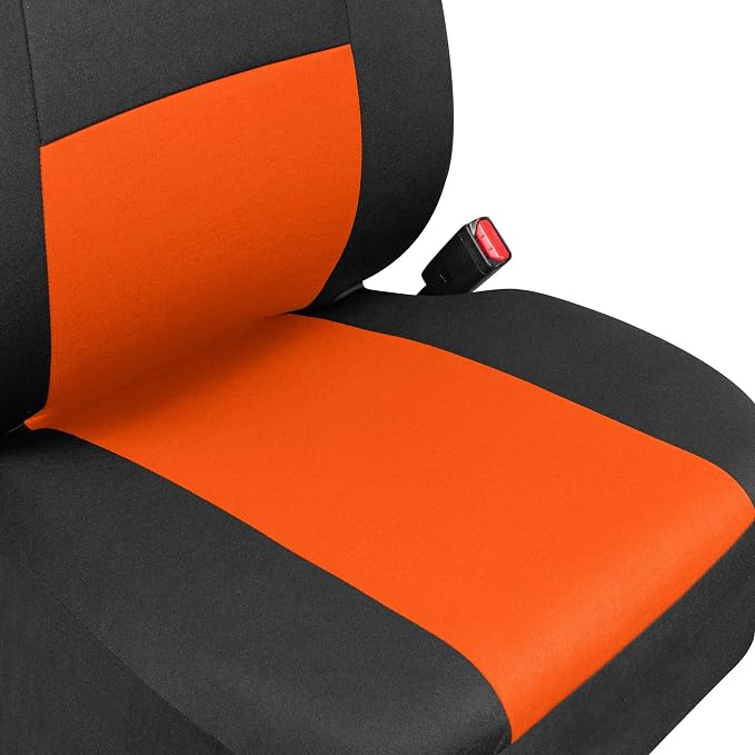 Car Seat Covers — Full Set — Orange / Black