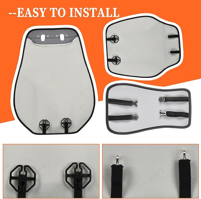 Universal Seat Covers — Front Seat — Black / White