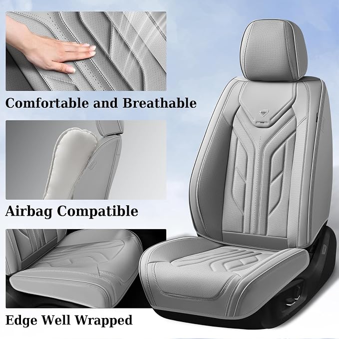 Universal Seat Covers — Full Set — Gray