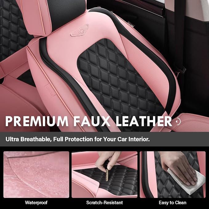 Universal Faux Leather Seat Covers — Full Set
