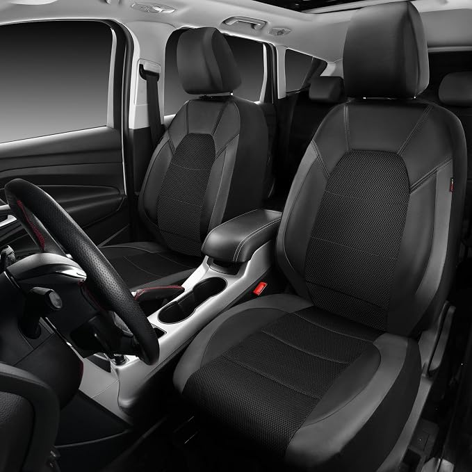 Universal Seat Covers — Full Set — Black / Gray