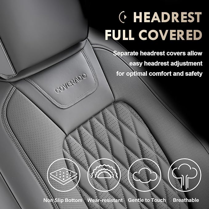 Seat Covers for Multiple Vehicles — Front Seat — Gray