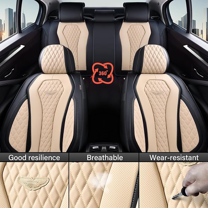 Universal Seat Covers — Full Set — Beige