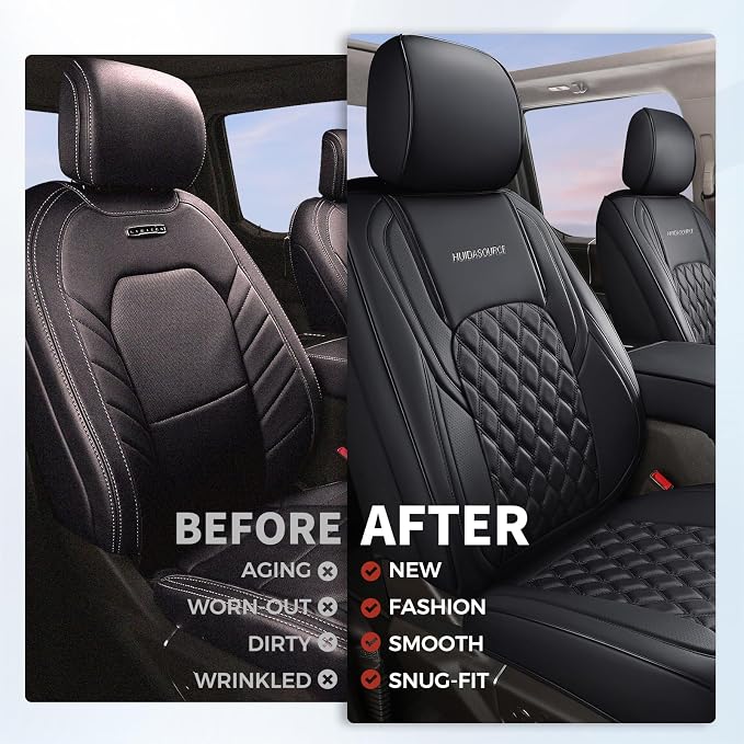 Seat Covers for Jeep Wrangler — Full Set — Black