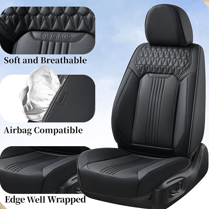 Universal Seat Covers — Full Set — Black