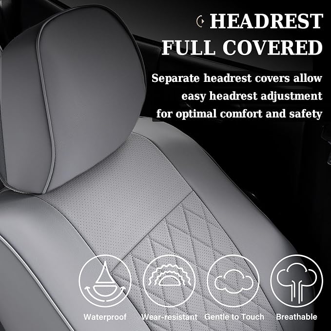 Seat Covers for Toyota Tacoma — Front Seat — Gray