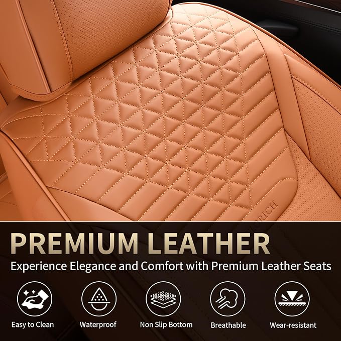 Universal Seat Covers — Full Set — Brown