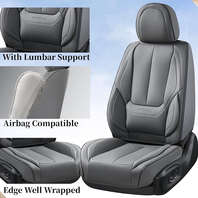 Universal Seat Covers — Full Set — Gray