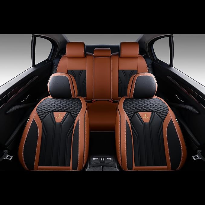 Universal Seat Covers — Full Set — Brown / Black