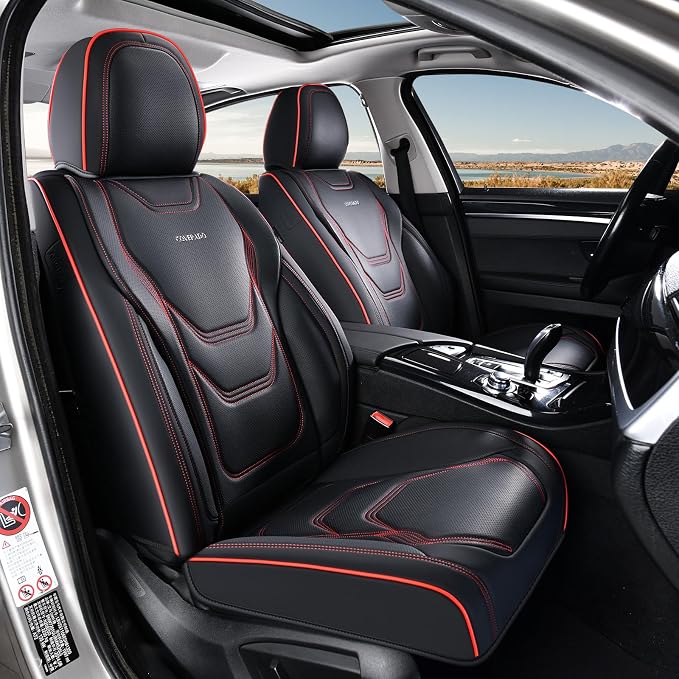Universal Seat Covers — Front Seat — Black / Red