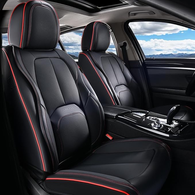 Universal Seat Covers — Front Seat — Black / Red